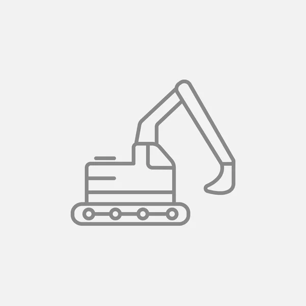 Excavator line icon. — Stock Vector