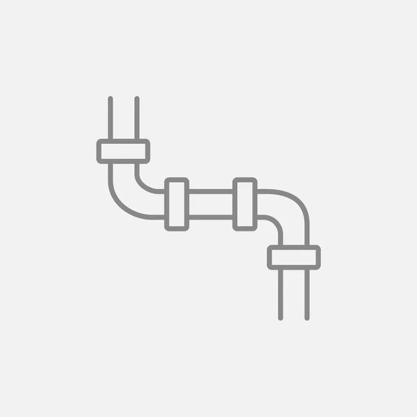 Water pijpleiding lijn pictogram. — Stockvector