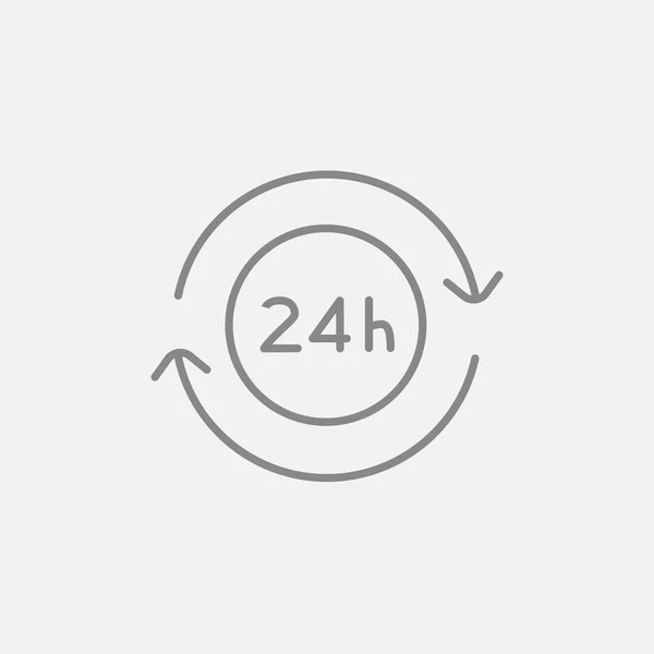 Service 24 uur regel pictogram. — Stockvector