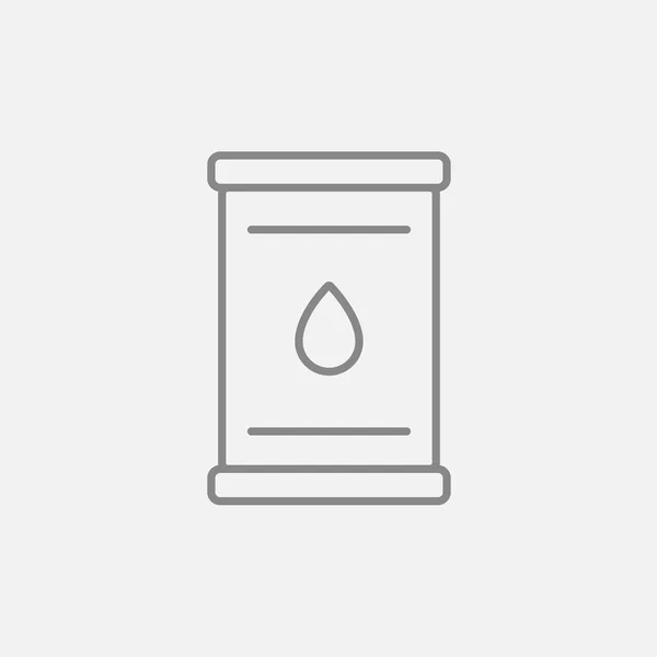 Línea de barril de petróleo icono. — Vector de stock