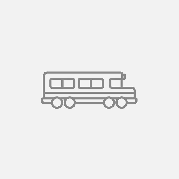 Icono de línea de autobús escolar. — Vector de stock