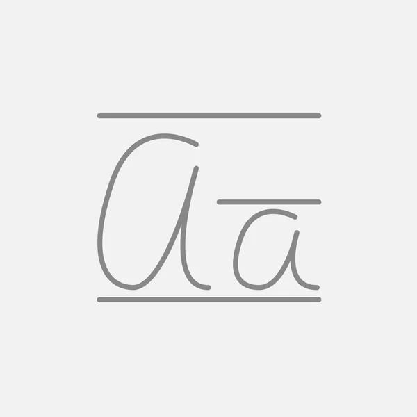 Cursive letter a line icon. — Stock Vector