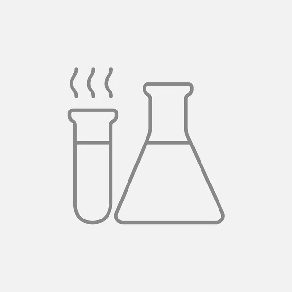 Laboratorium apparatuur lijn pictogram. — Stockvector