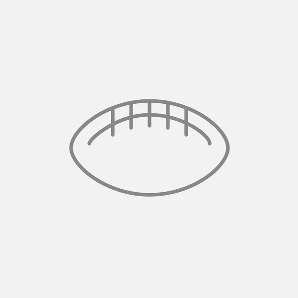 Rugby football bal lijn pictogram. — Stockvector