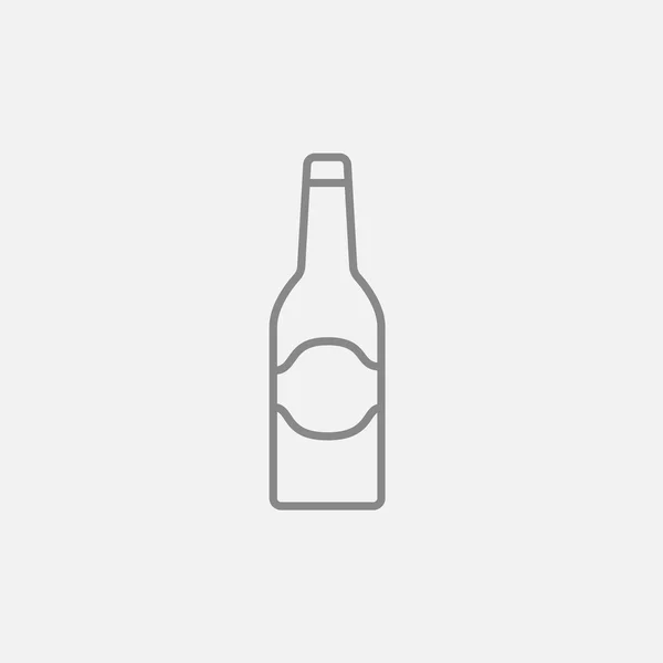 Linea bottiglia di vetro icona . — Vettoriale Stock
