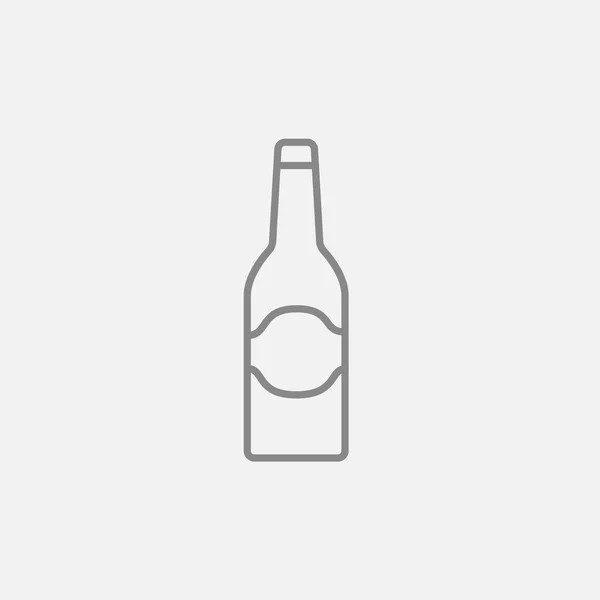 Icono de línea botella de vidrio . — Vector de stock