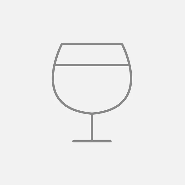 Glass of wine line icon. — Stock Vector