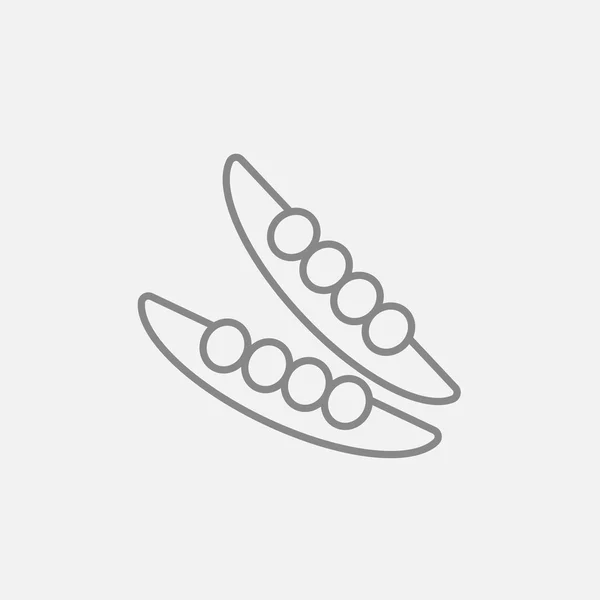 Peapod lijn pictogram. — Stockvector