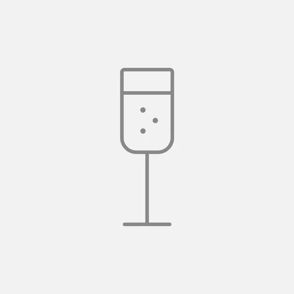 シャンパン ライン アイコンのガラス. — ストックベクタ