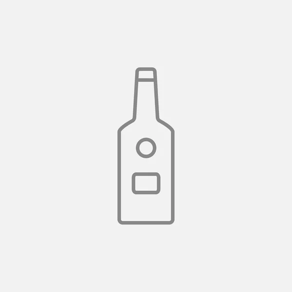 Icono de línea botella de vidrio . — Vector de stock