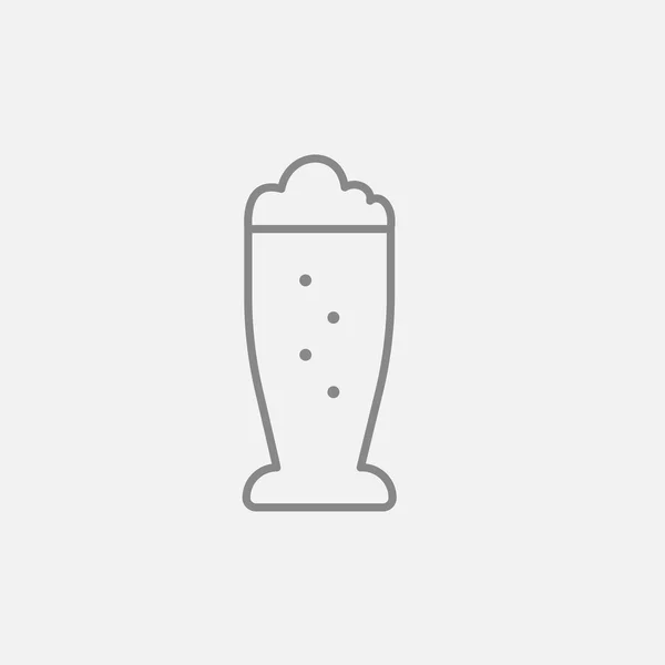 Bicchiere di icona della linea di birra . — Vettoriale Stock