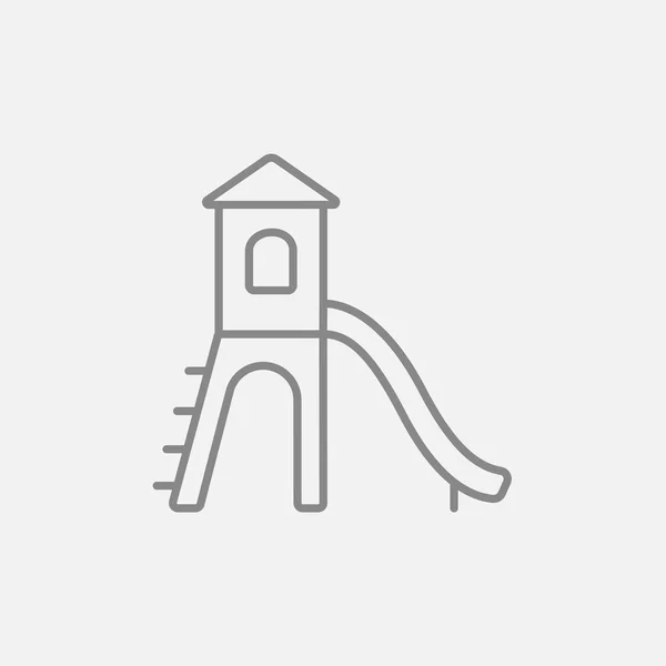 Playground with slide line icon. — Stock Illustration Playground with slide line icon. Stock Illustration