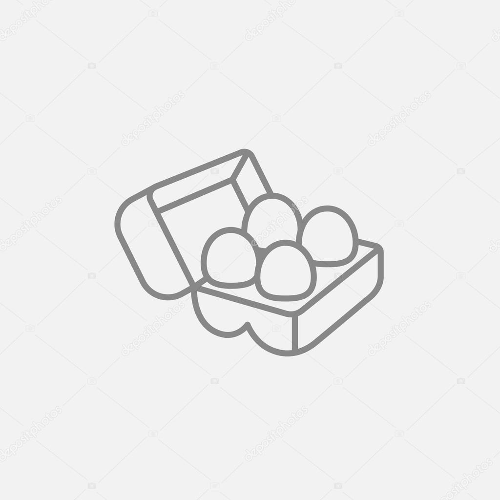 Eggs carton icon imágenes de stock de arte vectorial | Depositphotos