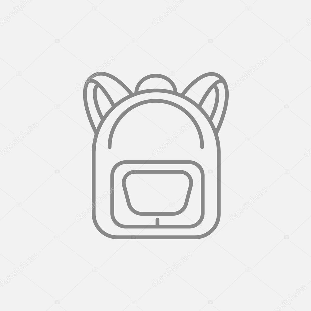 Backpack line icon.