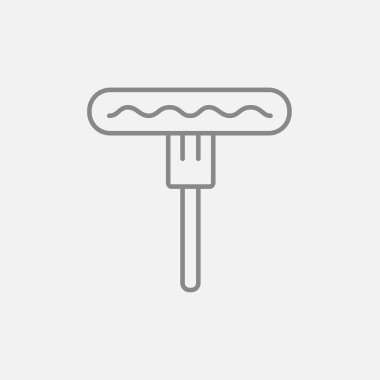 Sosis çatal satırı simgesi üzerinde.