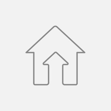 Büyüme emlak piyasası satırı simgesi.