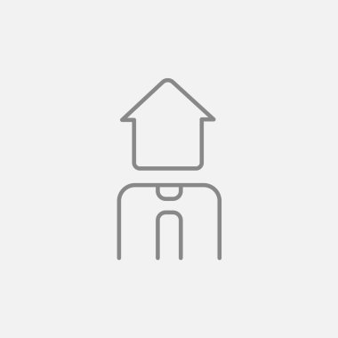 Emlakçı çizgisi simgesi.