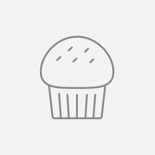 Icona linea cupcake . — Vettoriale Stock