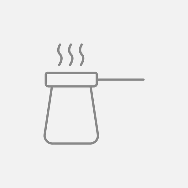 Koffie turk lijn pictogram. — Stockvector