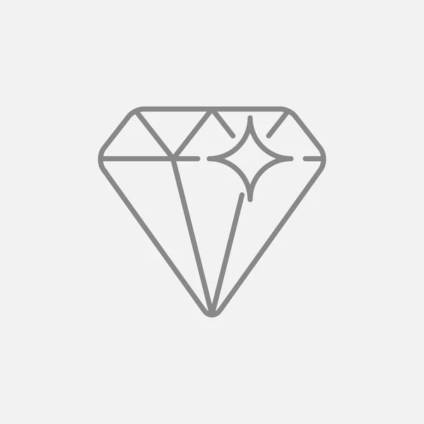 Diamantlinien-Symbol. — Stockvektor