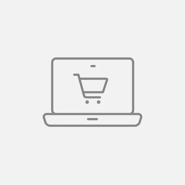 Icono de línea de compras online. — Archivo Imágenes Vectoriales