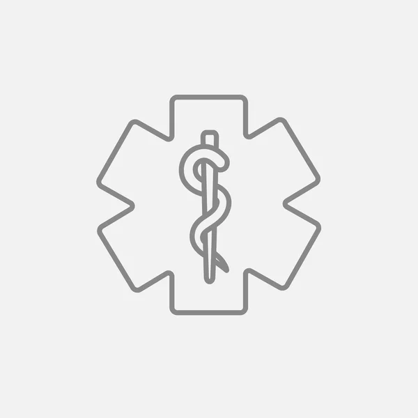 Simbolo medico icona linea . — Vettoriale Stock