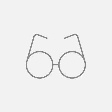 Gözlük çizgisi simgesi.