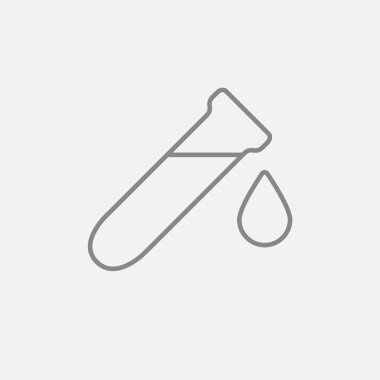 Test tüpü ile açılan satırı simgesi.