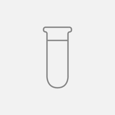 Test tübü çizgi simgesi.