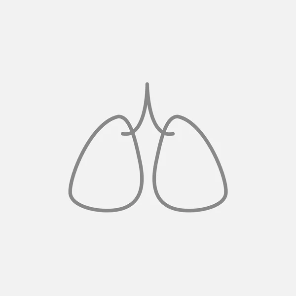 Lungs line icon. — Stock Vector