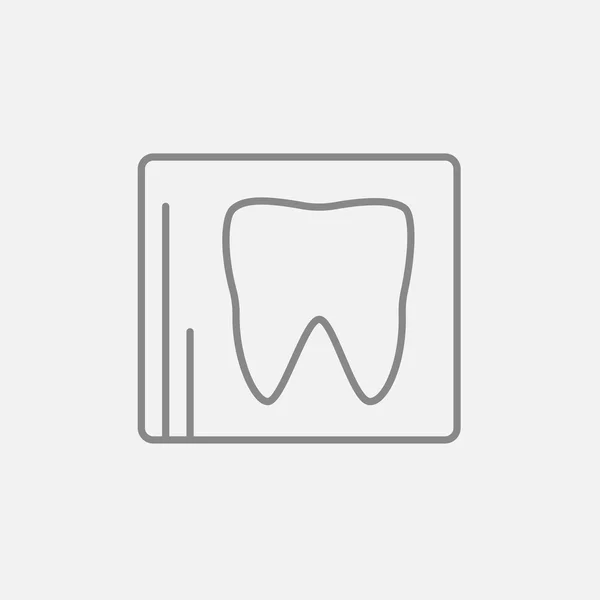X-ray of tooth line icon. — Stock Vector