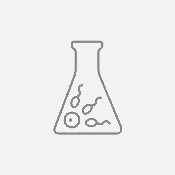 Icono de línea de fertilización in vitro . — Vector de stock