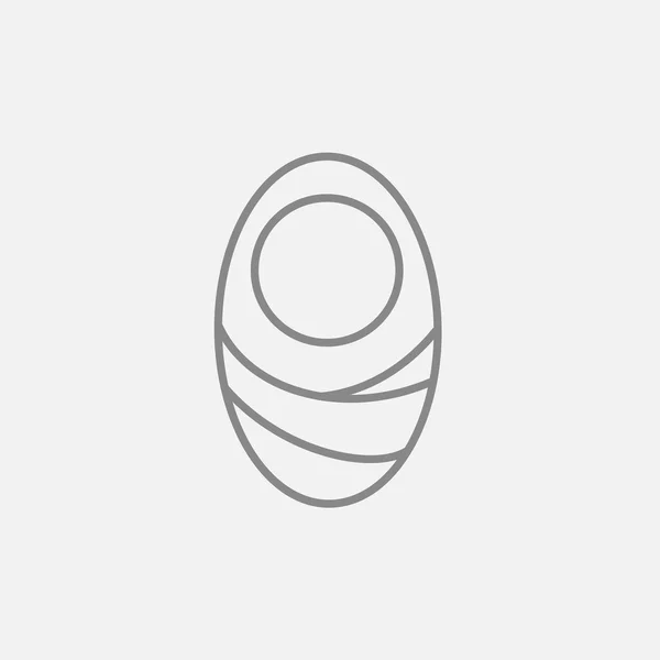 Infant wrapped in swaddling clothes line icon. — ストックベクタ