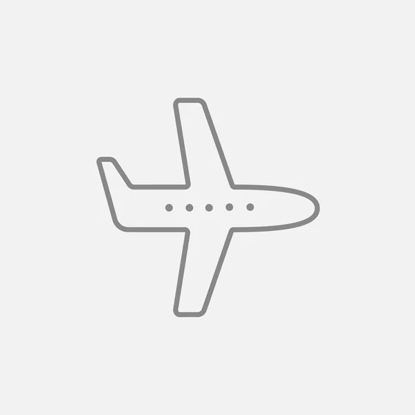 플 라 잉 비행기 라인 아이콘. — 스톡 벡터