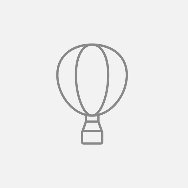 Hete lucht ballon lijn pictogram. — Stockvector