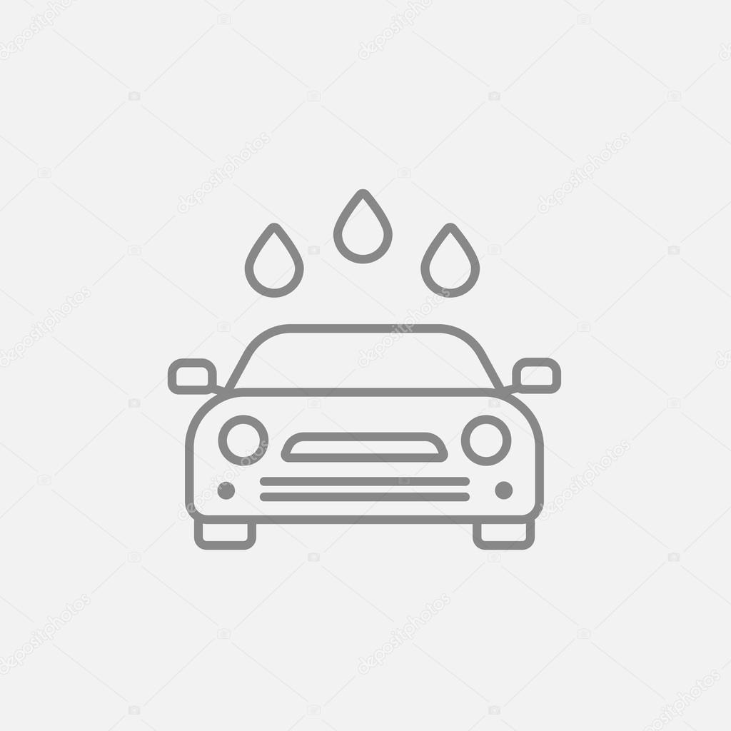 Car wash line icon.