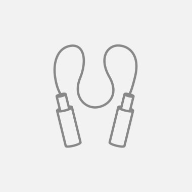 Jumping rope line icon.