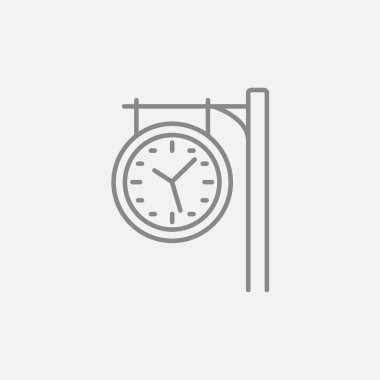 Tren istasyonu saat satırı simgesi.