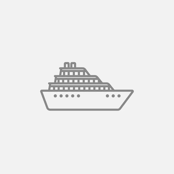 Ikona linii statku wycieczkowego. — Wektor stockowy