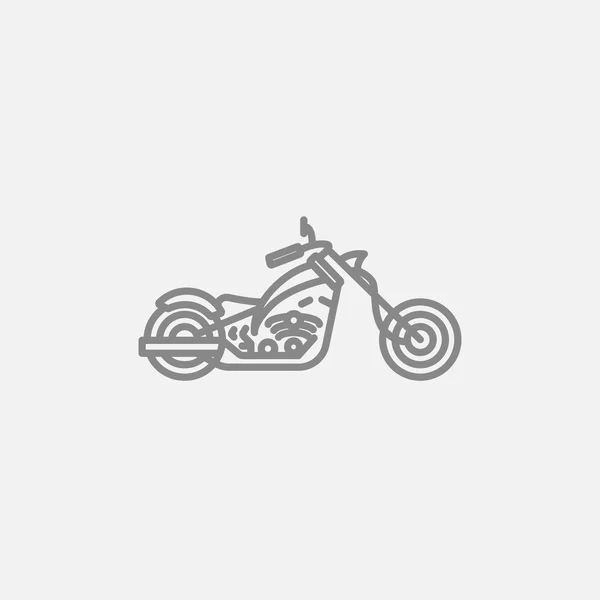 Ikone der Motorradlinie. — Stockvektor