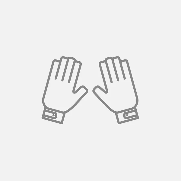 Motorcycle gloves line icon. — Stock Vector