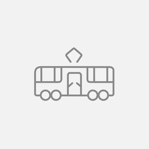Icona della linea del tram. — Vettoriale Stock