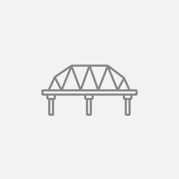 Rail way bridge line icon. — Stock Vector