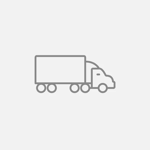 Піктограма лінії вантажівки доставки . — стоковий вектор