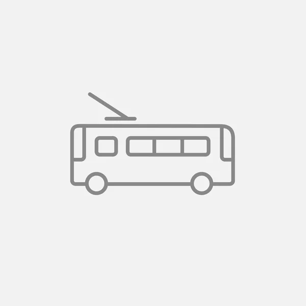 Trolleybus lijn pictogram. — Stockvector