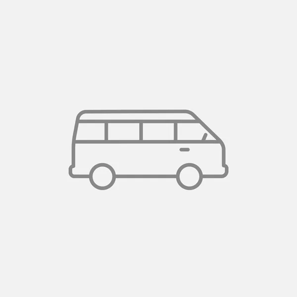 Ícone de linha Minibus . — Vetor de Stock