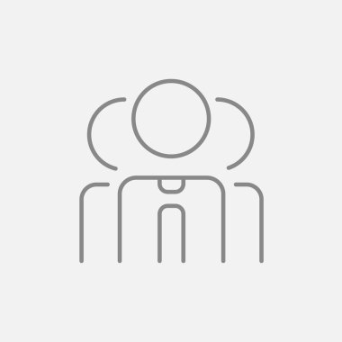 Grup işadamları satırı simgesi.