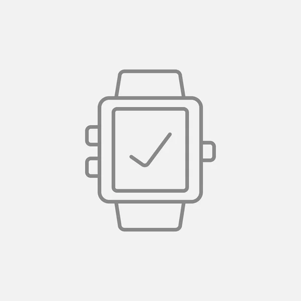Smartwatch ile onay işareti satırı simgesi. — Stok Vektör