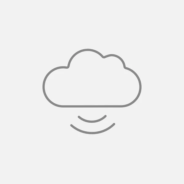 Ikonet for cloudberegningslinje. – Stock-vektor