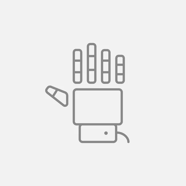 Robot hand line icon. — Stockový vektor